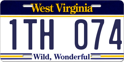 WV license plate 1TH074