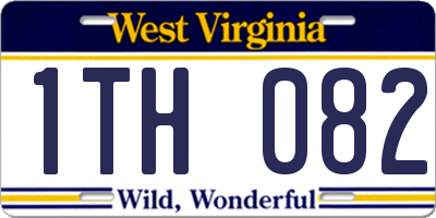WV license plate 1TH082