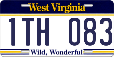 WV license plate 1TH083