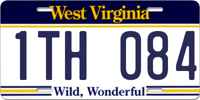 WV license plate 1TH084