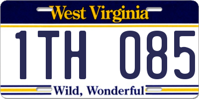 WV license plate 1TH085