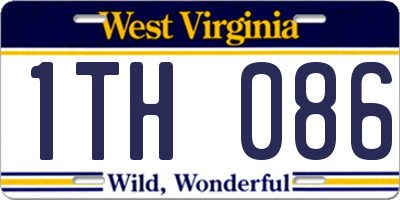 WV license plate 1TH086