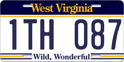 WV license plate 1TH087