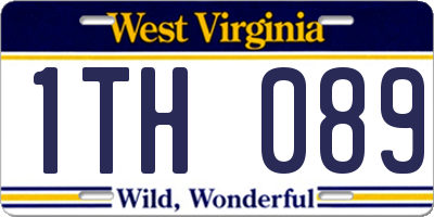 WV license plate 1TH089