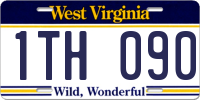 WV license plate 1TH090