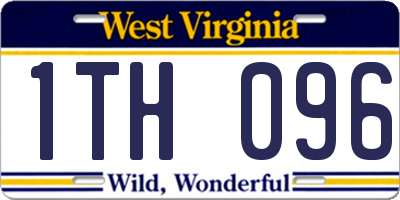 WV license plate 1TH096