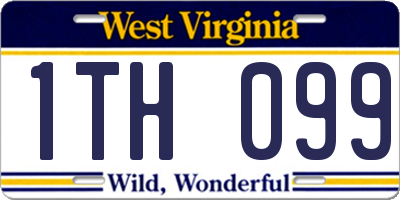 WV license plate 1TH099