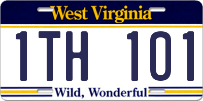 WV license plate 1TH101