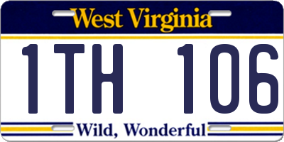 WV license plate 1TH106
