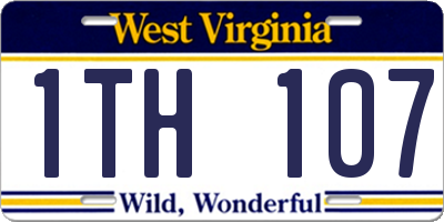 WV license plate 1TH107