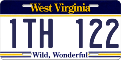 WV license plate 1TH122