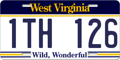 WV license plate 1TH126