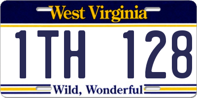 WV license plate 1TH128