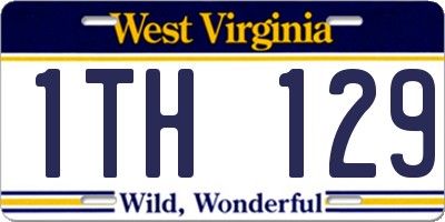 WV license plate 1TH129