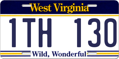 WV license plate 1TH130