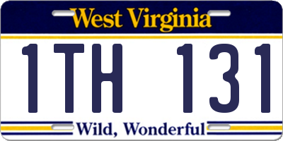 WV license plate 1TH131