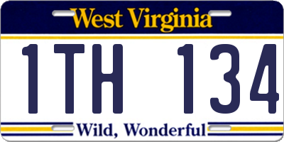 WV license plate 1TH134
