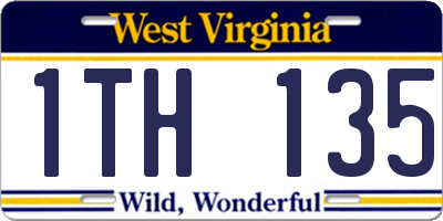 WV license plate 1TH135