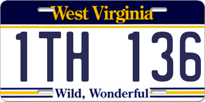 WV license plate 1TH136