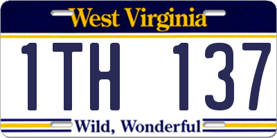 WV license plate 1TH137