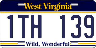 WV license plate 1TH139