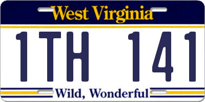 WV license plate 1TH141