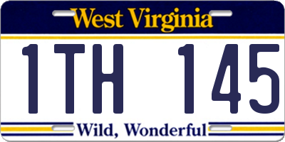 WV license plate 1TH145