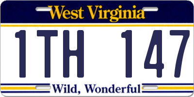 WV license plate 1TH147