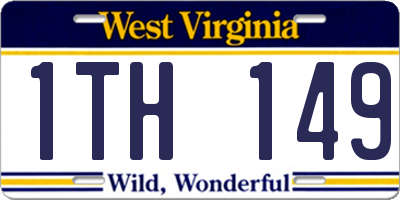 WV license plate 1TH149