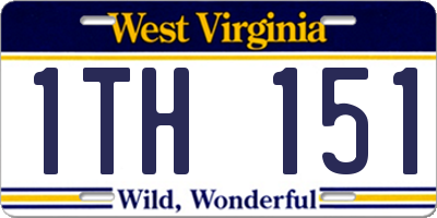 WV license plate 1TH151