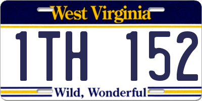 WV license plate 1TH152