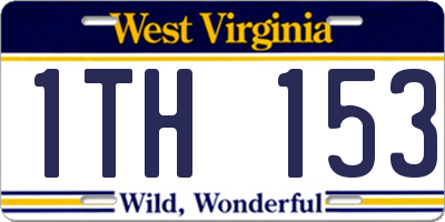 WV license plate 1TH153