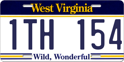 WV license plate 1TH154
