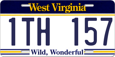 WV license plate 1TH157