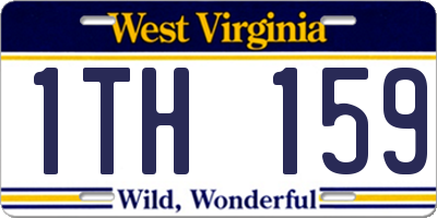 WV license plate 1TH159