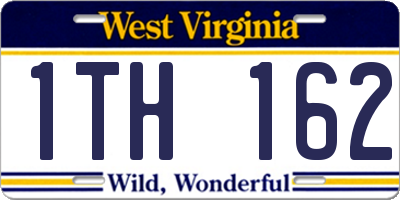 WV license plate 1TH162