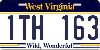 WV license plate 1TH163