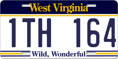 WV license plate 1TH164