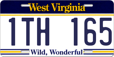 WV license plate 1TH165