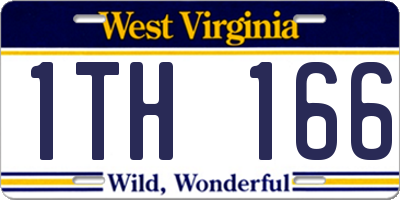 WV license plate 1TH166