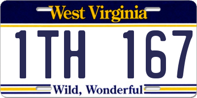 WV license plate 1TH167
