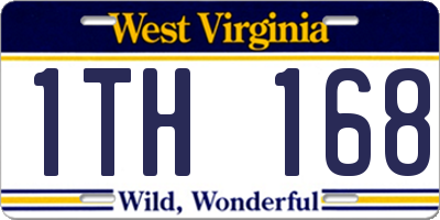 WV license plate 1TH168