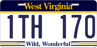 WV license plate 1TH170