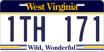 WV license plate 1TH171