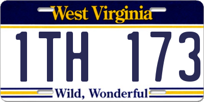 WV license plate 1TH173