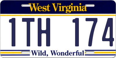 WV license plate 1TH174