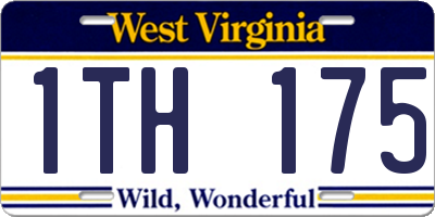 WV license plate 1TH175