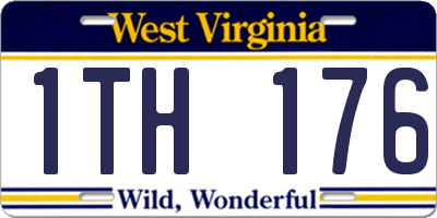 WV license plate 1TH176