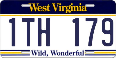 WV license plate 1TH179