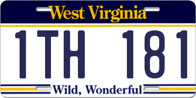 WV license plate 1TH181